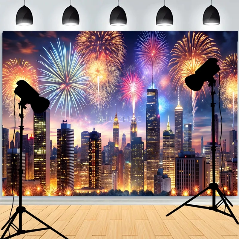 City Skyline Fireworks Night Photography Backdrops Christmas Wreath Window Living Room New Year Photo Studio Background XH-61
City Skyline Fireworks Night Photography Backdrops Christmas Wreath Window Living Room New Year Photo Studio Background XH-61