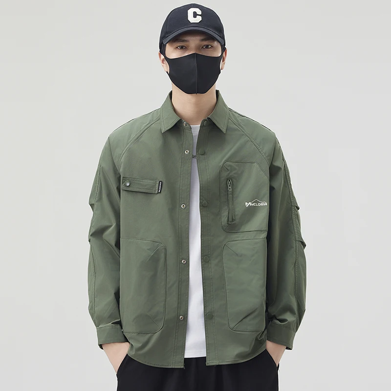 Men's Casual Faion Workwear Jaet Loose Waterproof Spring Autumn New Sle Tee-in-One Flip Collar Outdoor Coat
Men's Casual Faion Workwear Jaet Loose Waterproof Spring Autumn New Sle Tee-in-One Flip Collar Outdoor Coat