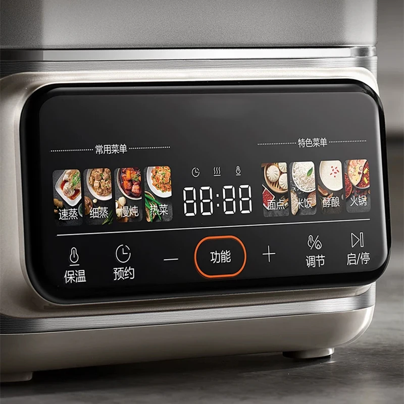 17L Electric Steamer Multi-Function 3-Tier All-Stainless Steel Home Cooker New Model with Pre-Set Timer 220V
17L Electric Steamer Multi-Function 3-Tier All-Stainless Steel Home Cooker New Model with Pre-Set Timer 220V