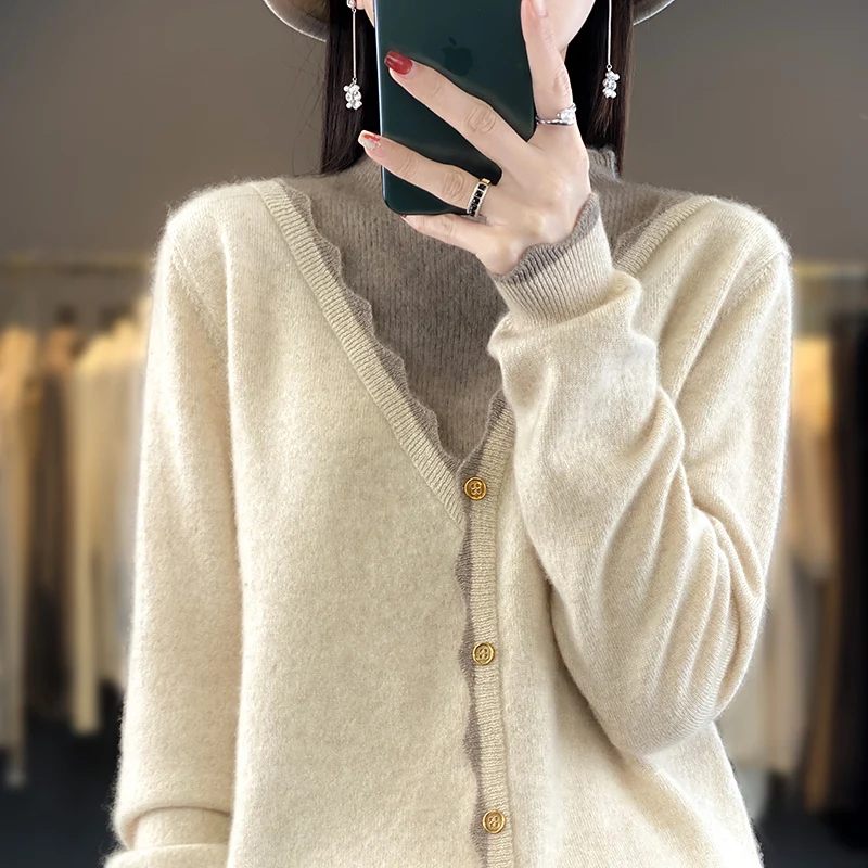 100% pure wool sweater, women's half high neck, fashionable and elegant new knitted long sleeved women's pullover, autumn
100% pure wool sweater, women's half high neck, fashionable and elegant new knitted long sleeved women's pullover, autumn