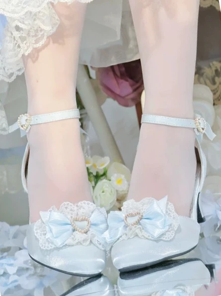 Original Ballet-style Dance Party Lolita High Heels Sweet Lace Bow Pointed Sandals Women Cute Love Rhinestone Platform Shoes
Original Ballet-style Dance Party Lolita High Heels Sweet Lace Bow Pointed Sandals Women Cute Love Rhinestone Platform Shoes