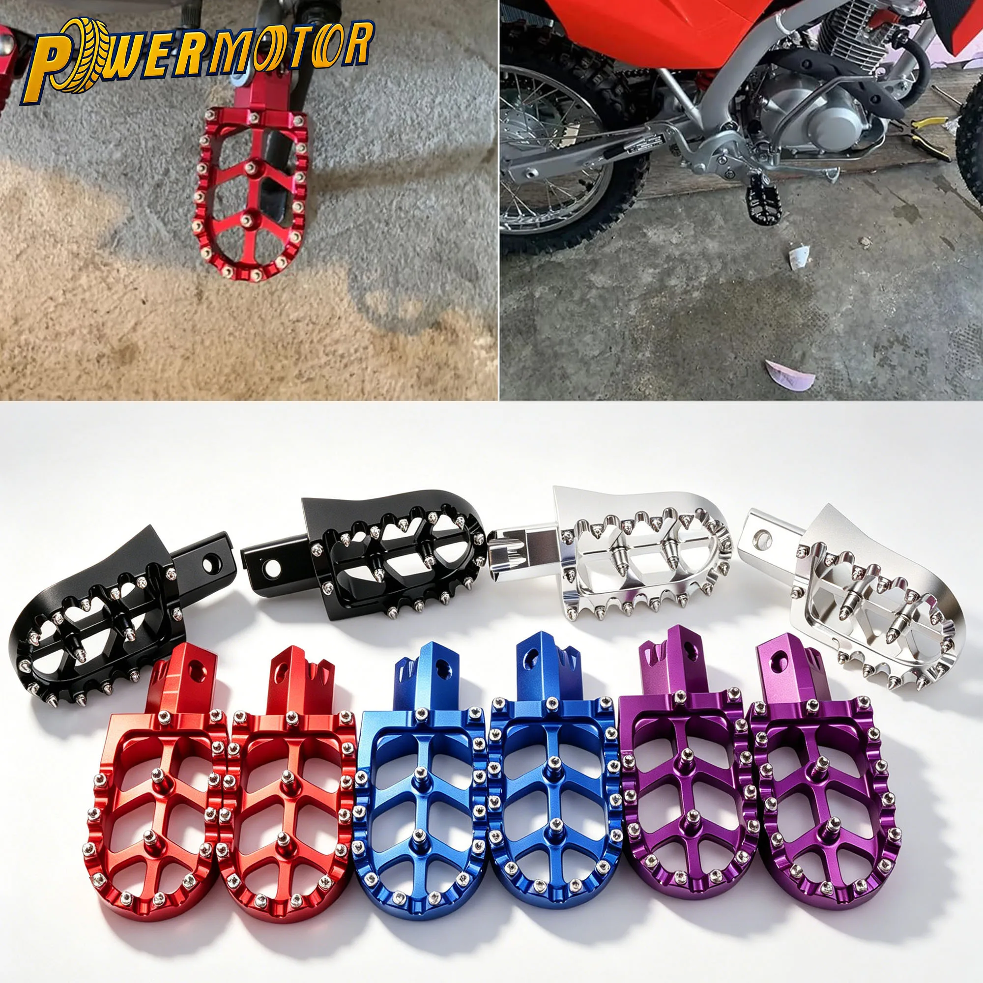 Dirt Bike CNC Aluminum Foot Pegs Pedal Anti-Slip Stud Footrest For HONDA CRF XR 50 70 110 125 CT200U M2R SDG DHZ SSR KAYO
Dirt Bike CNC Aluminum Foot Pegs Pedal Anti-Slip Stud Footrest For HONDA CRF XR 50 70 110 125 CT200U M2R SDG DHZ SSR KAYO
