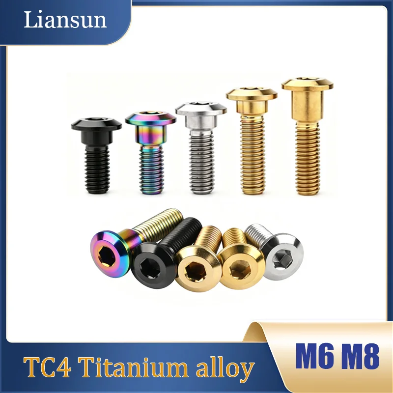 2/5pcs TC4 Titanium Alloy Bolts M6 M8x20/22/25/30/33/35/40mm Motorcycle Rear Brake Disc Screw for Disc Brake Rotor Bolts
2/5pcs TC4 Titanium Alloy Bolts M6 M8x20/22/25/30/33/35/40mm Motorcycle Rear Brake Disc Screw for Disc Brake Rotor Bolts
