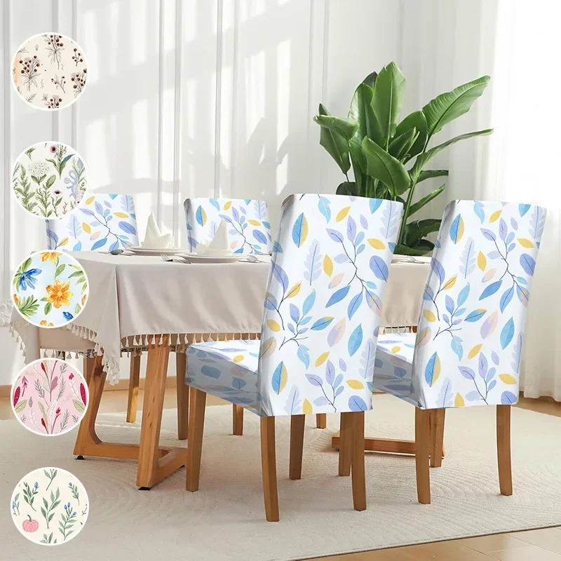 Elastic dining chair cover, fresh plant pattern, removable and washable household dining chair cover, easy to install
Elastic dining chair cover, fresh plant pattern, removable and washable household dining chair cover, easy to install