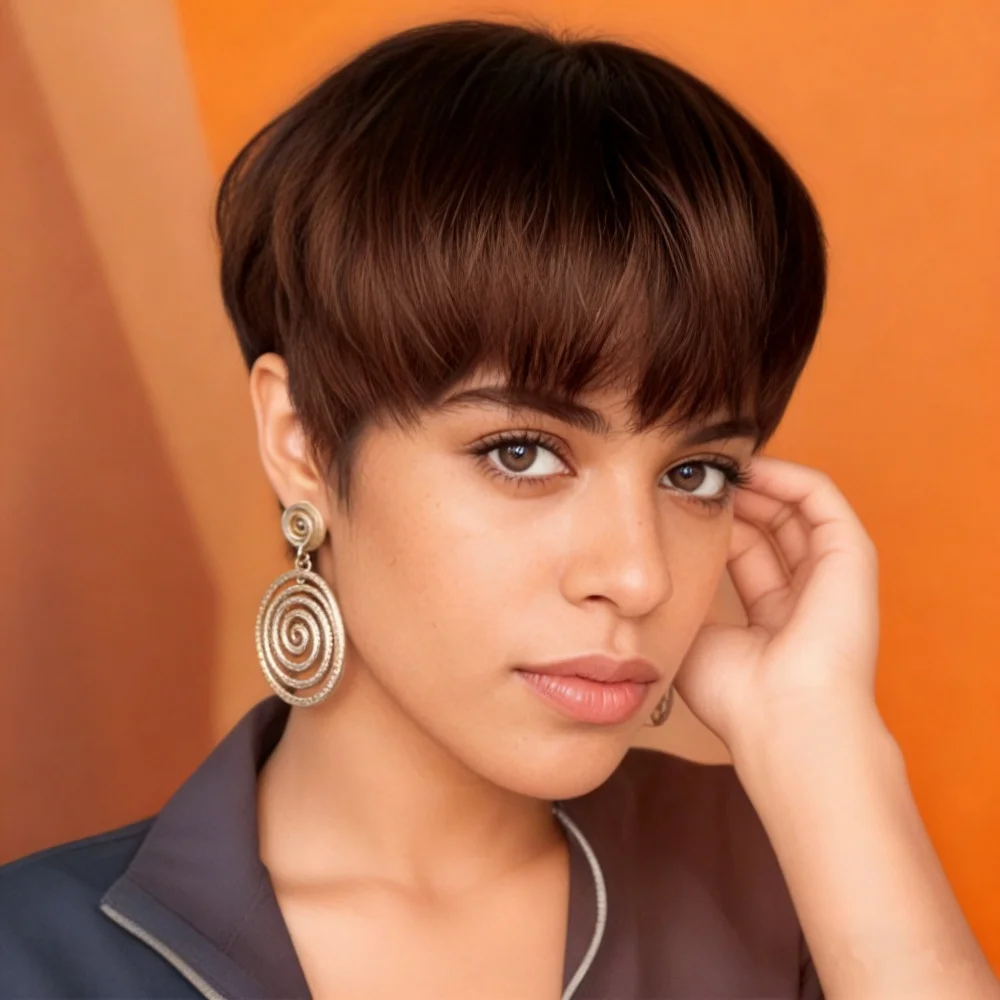 Парик в стиле пикси, короткий парик из натуральных волос, полностью машинной работы, прямые волосы для женщин
Парик в стиле пикси, короткий парик из натуральных волос, полностью машинной работы, прямые волосы для женщин