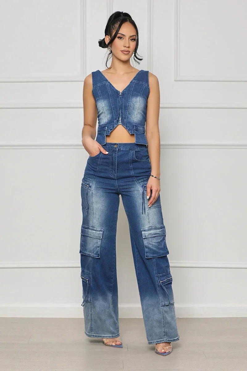 Fashion Denim 2 Piece Sets Women Outfit Summer Clothing Women 2026 Sleeveless Vest Top Straight Jeans Pant Suit Cowboy Woman Set
Fashion Denim 2 Piece Sets Women Outfit Summer Clothing Women 2026 Sleeveless Vest Top Straight Jeans Pant Suit Cowboy Woman Set