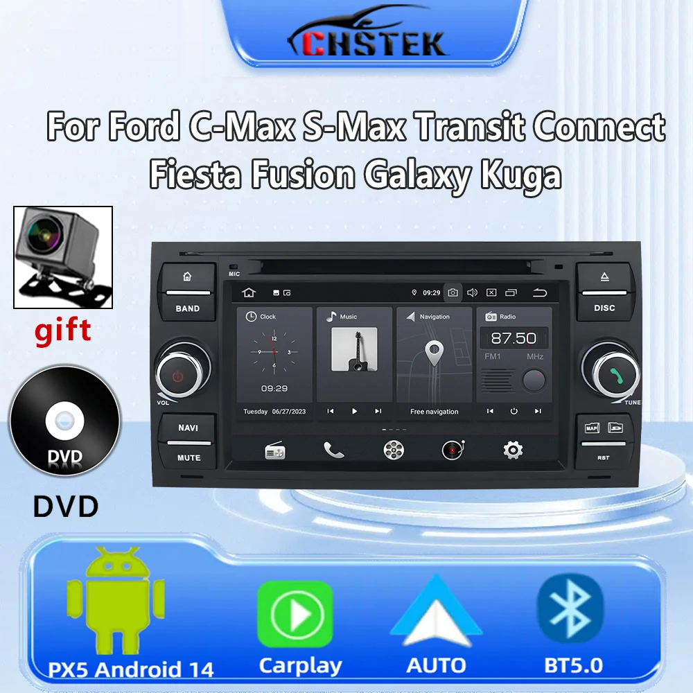 CHSTEK Car Radio Android 14 CarPlay For Ford C-Max S-Max Transit Connect Fiesta Fusion Galaxy Kuga Mondeo Focus DVD Navigation
CHSTEK Car Radio Android 14 CarPlay For Ford C-Max S-Max Transit Connect Fiesta Fusion Galaxy Kuga Mondeo Focus DVD Navigation