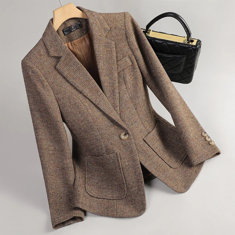 Houndstooth Woolen Blazer for Women Spring and Autumn2025New high-end thick woolen blazer for petite individuals, spring collect
Houndstooth Woolen Blazer for Women Spring and Autumn2025New high-end thick woolen blazer for petite individuals, spring collect