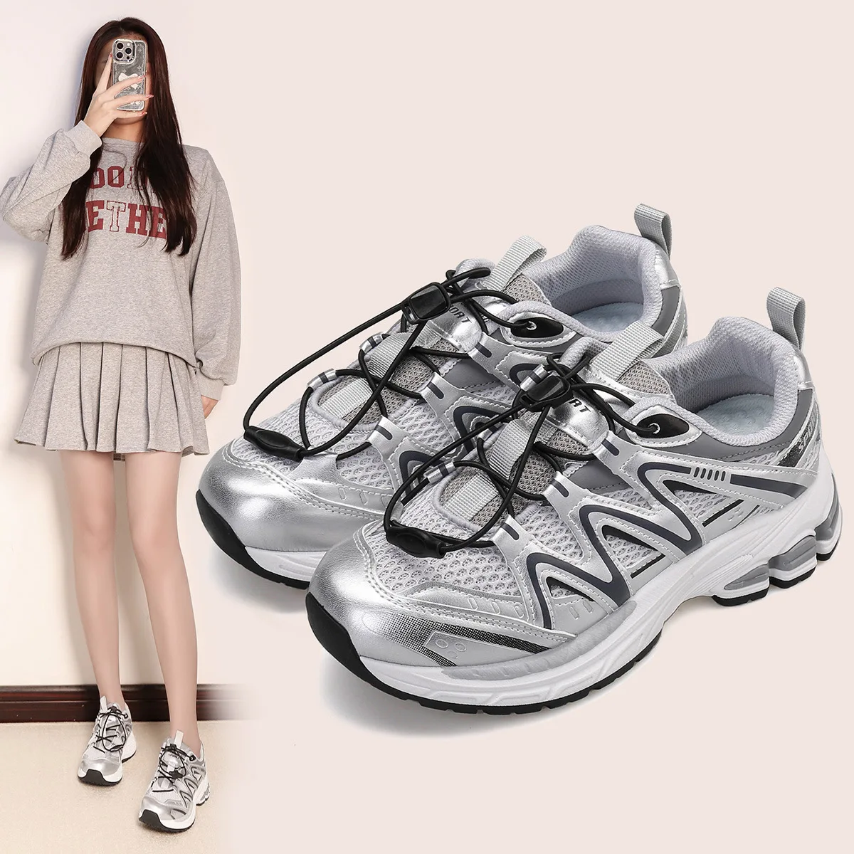 Lightweight Sports Shoes Women's 2025 New Mesh Breathable Casual Walking Shoes Versatile Student Running Shoes
Lightweight Sports Shoes Women's 2025 New Mesh Breathable Casual Walking Shoes Versatile Student Running Shoes