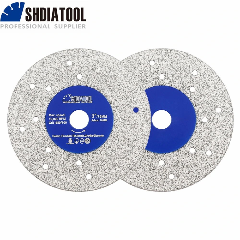 SHDIATOOL 1/2Pcs Rock Cutting Grinding Disc Dia75mm Ultra-Thin Marble Saw Blade Ceramic Tile Glass 3Inch Multi Hole Cutter Plate
SHDIATOOL 1/2Pcs Rock Cutting Grinding Disc Dia75mm Ultra-Thin Marble Saw Blade Ceramic Tile Glass 3Inch Multi Hole Cutter Plate