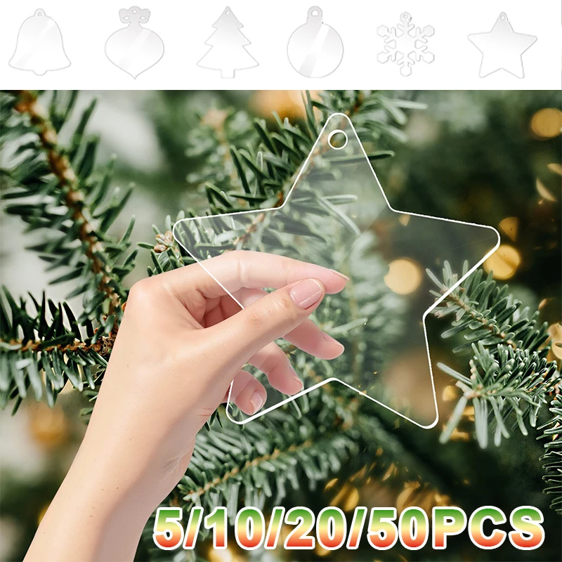 Transparent Acrylic Christmas Blanks Unpainted Snowflake Star Heart Shapes Card with Holes for DIY Craft Xmas Tree Party Decor
Transparent Acrylic Christmas Blanks Unpainted Snowflake Star Heart Shapes Card with Holes for DIY Craft Xmas Tree Party Decor