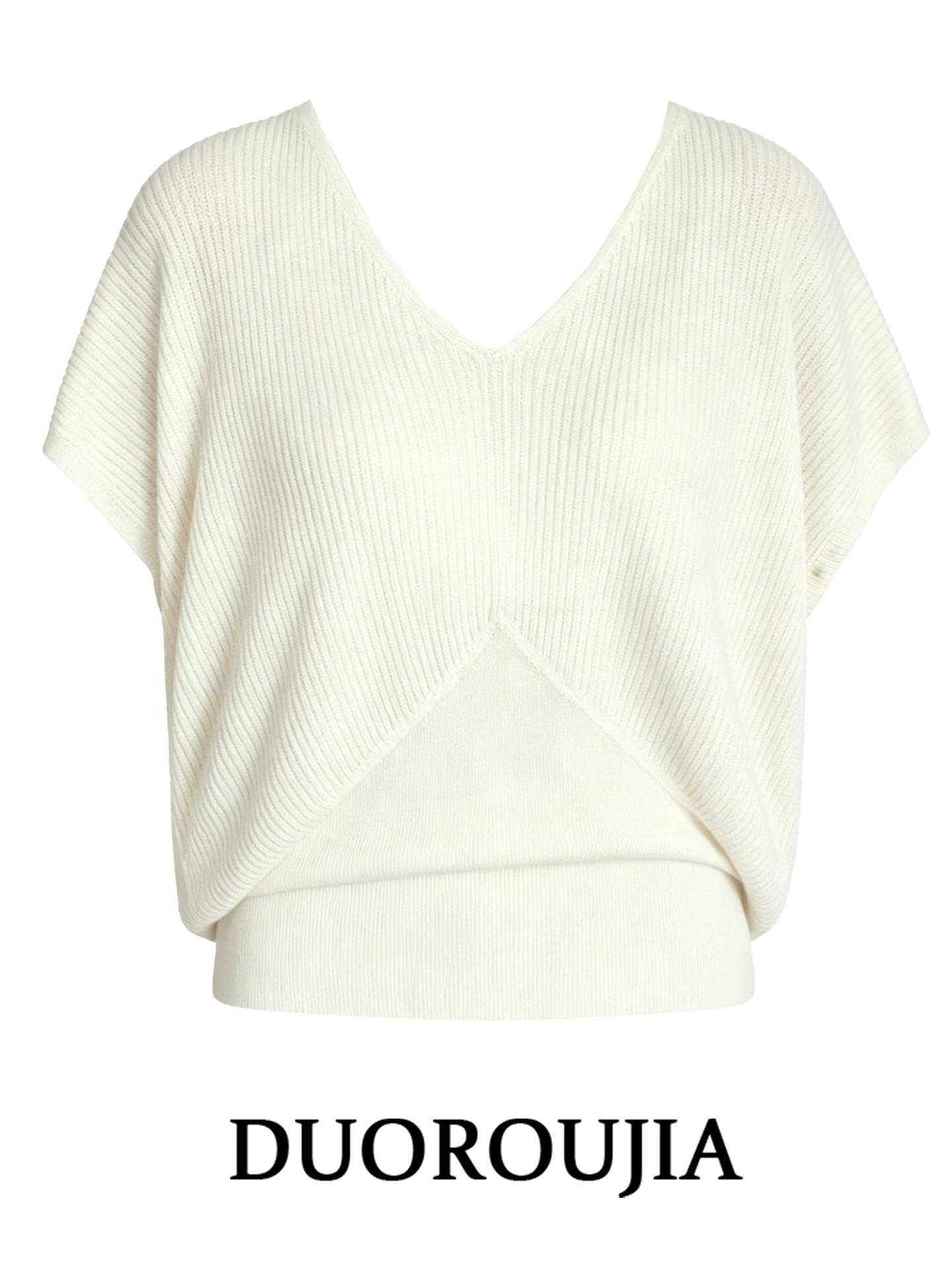 Slimming V-Neck Batwing Short Sleeve Knitted Top Korean Style plus Size Summer Fashionable Casual Wear for Women
Slimming V-Neck Batwing Short Sleeve Knitted Top Korean Style plus Size Summer Fashionable Casual Wear for Women