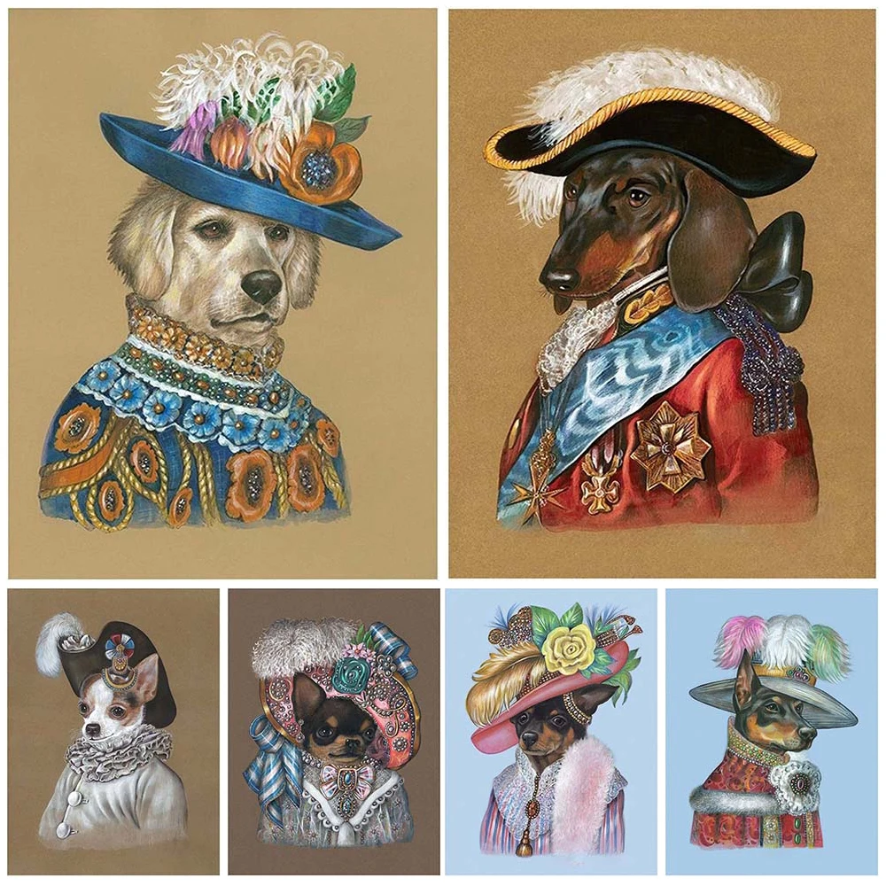 National Dress Up Dog Portrait Cartoon Posters Wall Pictures For Living Room Nordic Poster Wall Art Canvas Painting Unframed
National Dress Up Dog Portrait Cartoon Posters Wall Pictures For Living Room Nordic Poster Wall Art Canvas Painting Unframed