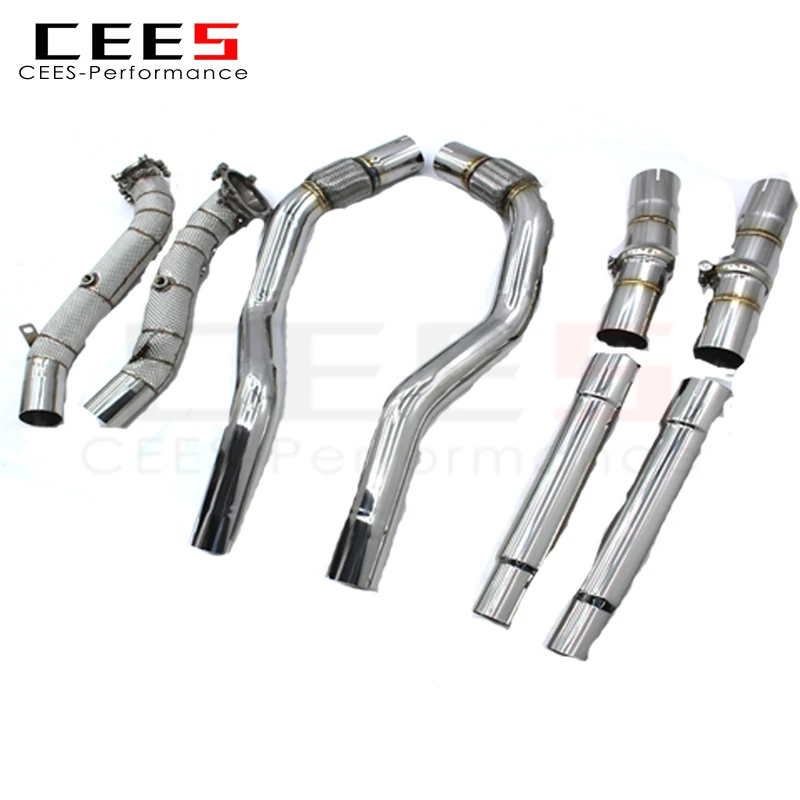 CEES SS304 Производительная выхлопная труба для Audi S8 4.0T 2013-2016, тюнинг выхлопной системы автомобиля, без каты, даунпайп без катализатора
CEES SS304 Производительная выхлопная труба для Audi S8 4.0T 2013-2016, тюнинг выхлопной системы автомобиля, без каты, даунпайп без катализатора