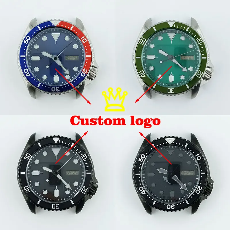 41mm Skx007 Watch Case Custom logo Dial Flat glass Fit NH35/NH36 Movement Sapphire Glass Stainless Steel Watch Parts
41mm Skx007 Watch Case Custom logo Dial Flat glass Fit NH35/NH36 Movement Sapphire Glass Stainless Steel Watch Parts