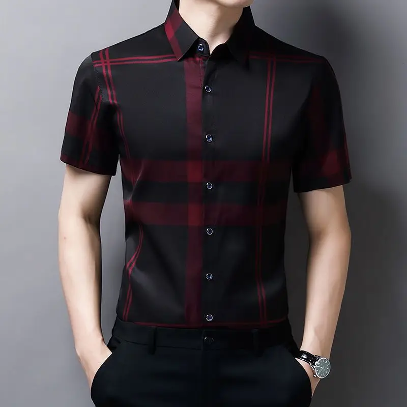 Men's Summer Plaid Short Sleeve Shirt Casual Button Down Shirts Wrinkle Free Anti Pilling Breathable Beach Tops
Men's Summer Plaid Short Sleeve Shirt Casual Button Down Shirts Wrinkle Free Anti Pilling Breathable Beach Tops