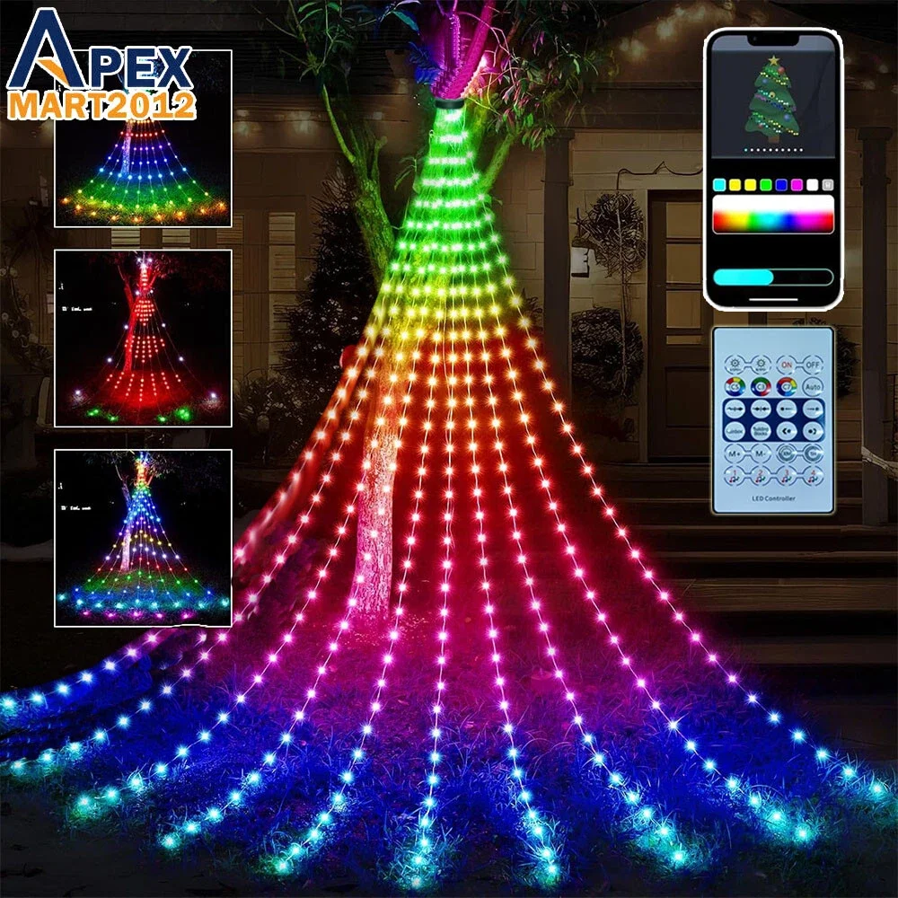 200 LED Christmas Tree Waterfall String Lights Indoor Outdoor RGB Color Changing
200 LED Christmas Tree Waterfall String Lights Indoor Outdoor RGB Color Changing