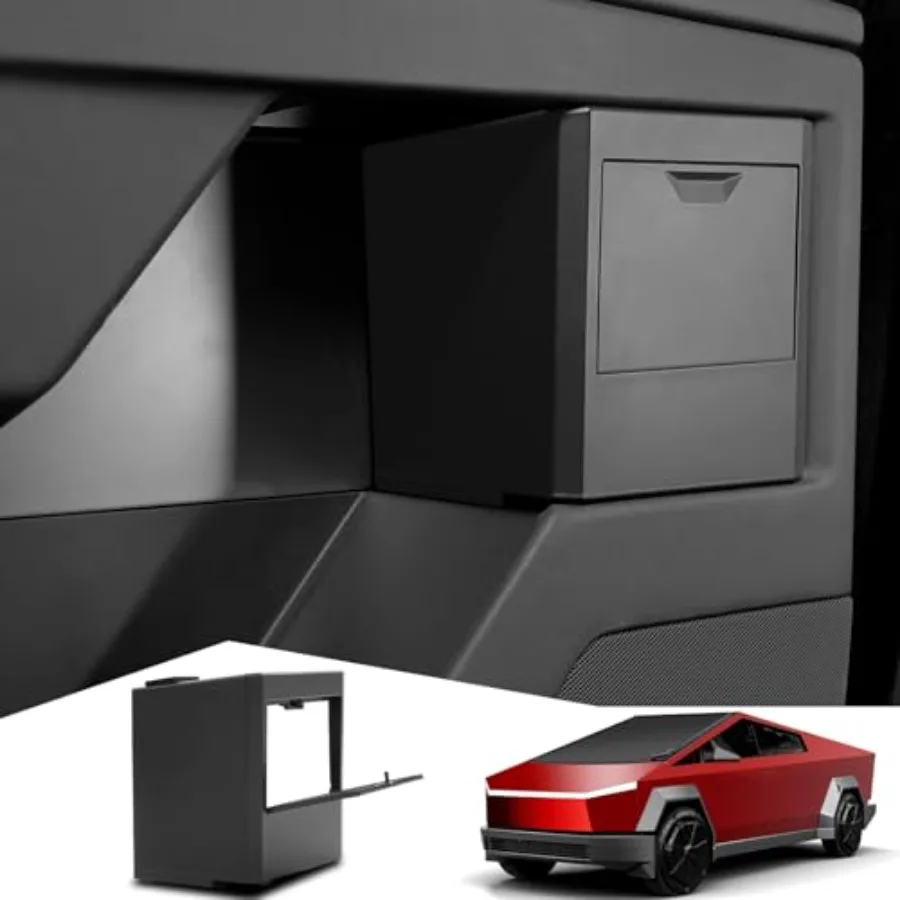 Door Built-in Hidden Storage Box for Tesla Cybertruck 2025 2026 2024, Pop-Up Lid Door Side Organizer with Silicone Pad for Cybe
Door Built-in Hidden Storage Box for Tesla Cybertruck 2025 2026 2024, Pop-Up Lid Door Side Organizer with Silicone Pad for Cybe