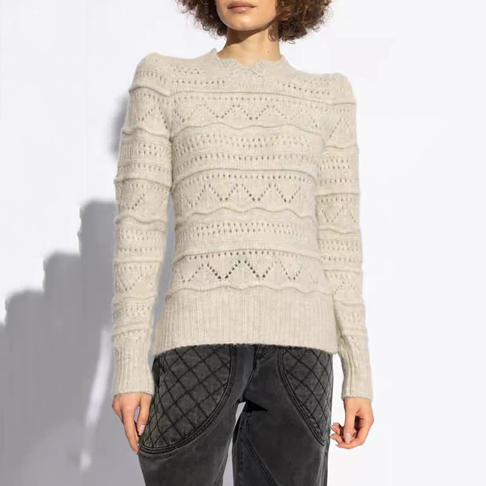 Wool Blend Women Pullover Y2k Handmade Crochet Skeleton Shrug Round Neck Long Sleeve Knit Top Sweater 2024 Autumn & Winter New
Wool Blend Women Pullover Y2k Handmade Crochet Skeleton Shrug Round Neck Long Sleeve Knit Top Sweater 2024 Autumn & Winter New