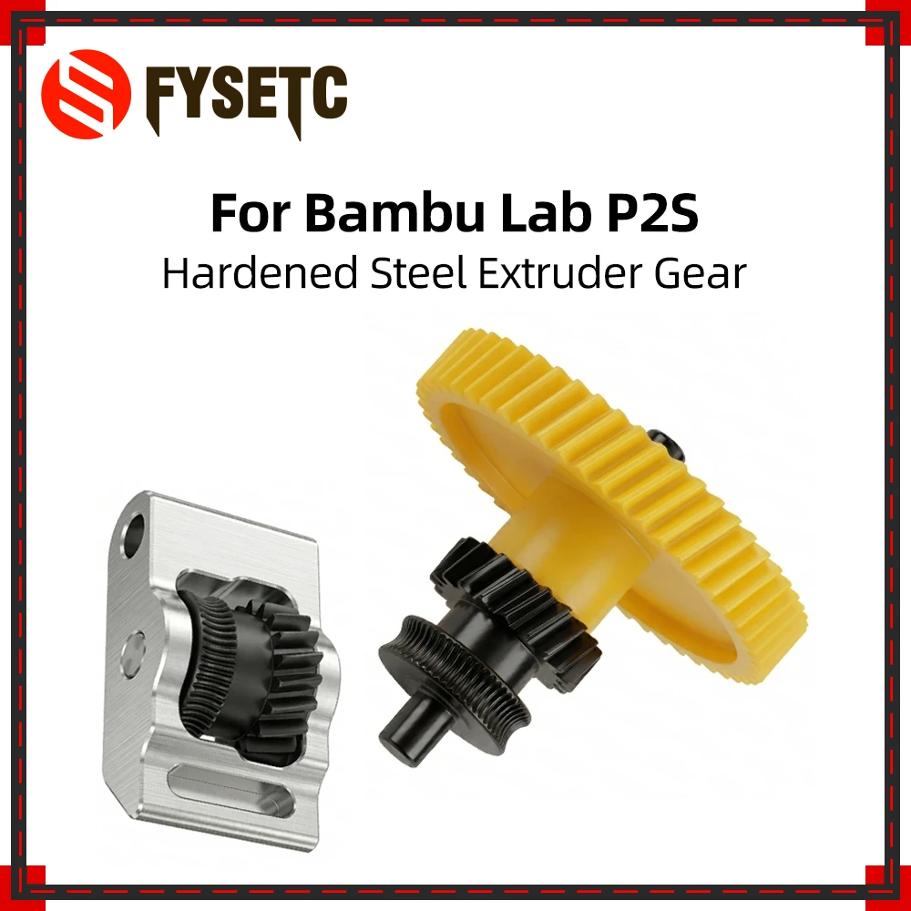 Extruder Gear Kit For Bambu Lab P2S Integrated Shaft Design Nickel Plated and DLC Nanocoated For P2S 3D Priner Parts
Extruder Gear Kit For Bambu Lab P2S Integrated Shaft Design Nickel Plated and DLC Nanocoated For P2S 3D Priner Parts
