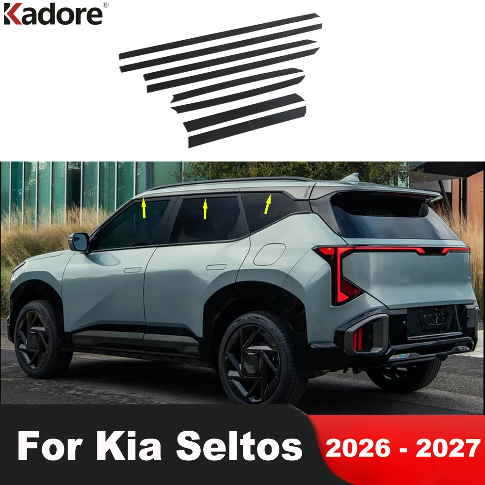 For Kia Seltos 2026 2027 Stainless Steel Black Car Upper Window Frame Sill Cover Trim Molding Garnish Strip Accessories
For Kia Seltos 2026 2027 Stainless Steel Black Car Upper Window Frame Sill Cover Trim Molding Garnish Strip Accessories