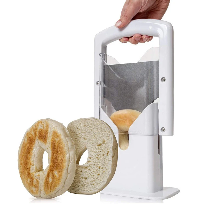 Stainless Steel Bagel Cutter Slicer with Handle Household Bagel Slicer Bagel Precision Cutter Reusable Bread Slicers Kitchenware
Stainless Steel Bagel Cutter Slicer with Handle Household Bagel Slicer Bagel Precision Cutter Reusable Bread Slicers Kitchenware
