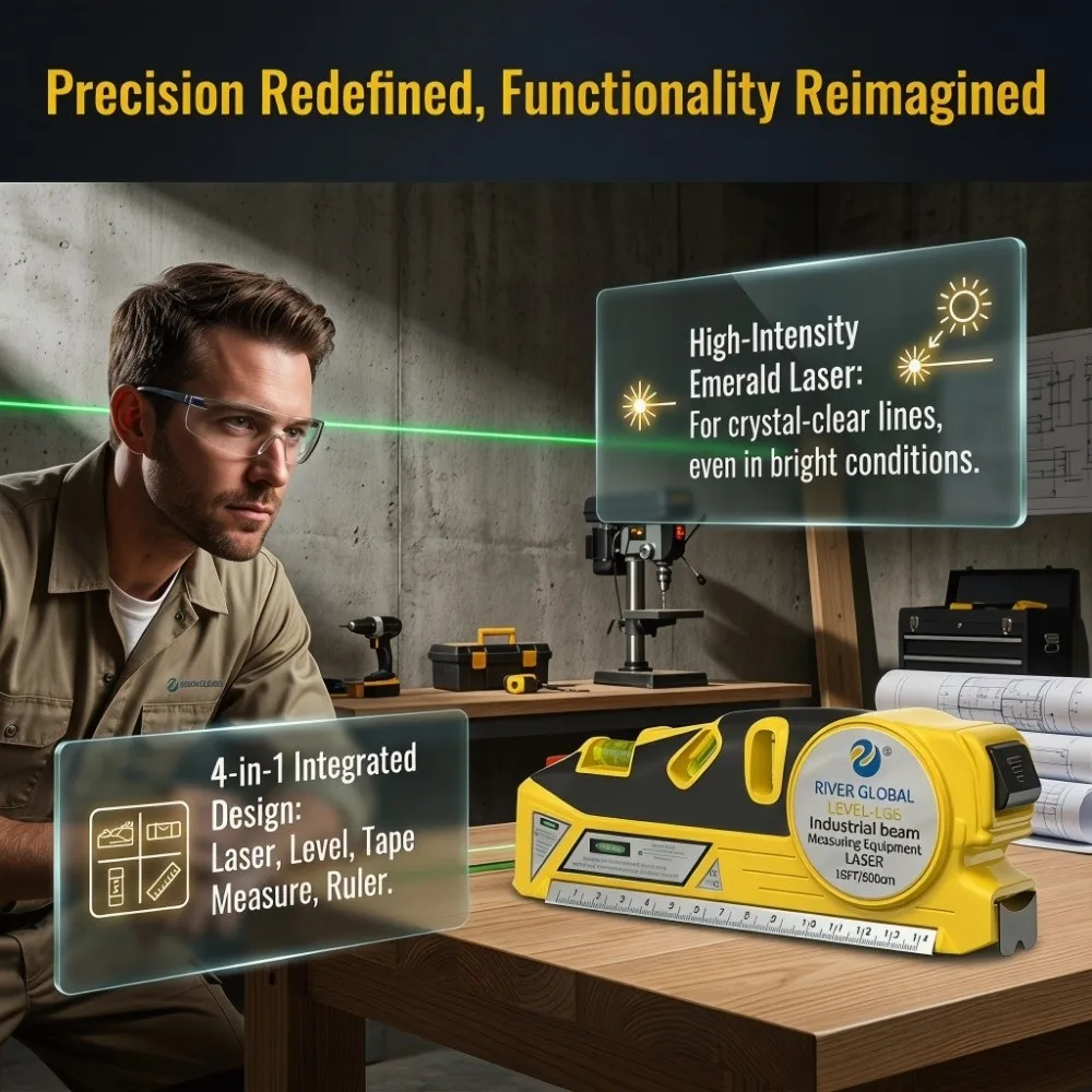 4IN1 Laser Level with Metric Rulers Cross Line Vertical Horizontal Infrared tape measure High Precise Multi-function
4IN1 Laser Level with Metric Rulers Cross Line Vertical Horizontal Infrared tape measure High Precise Multi-function
