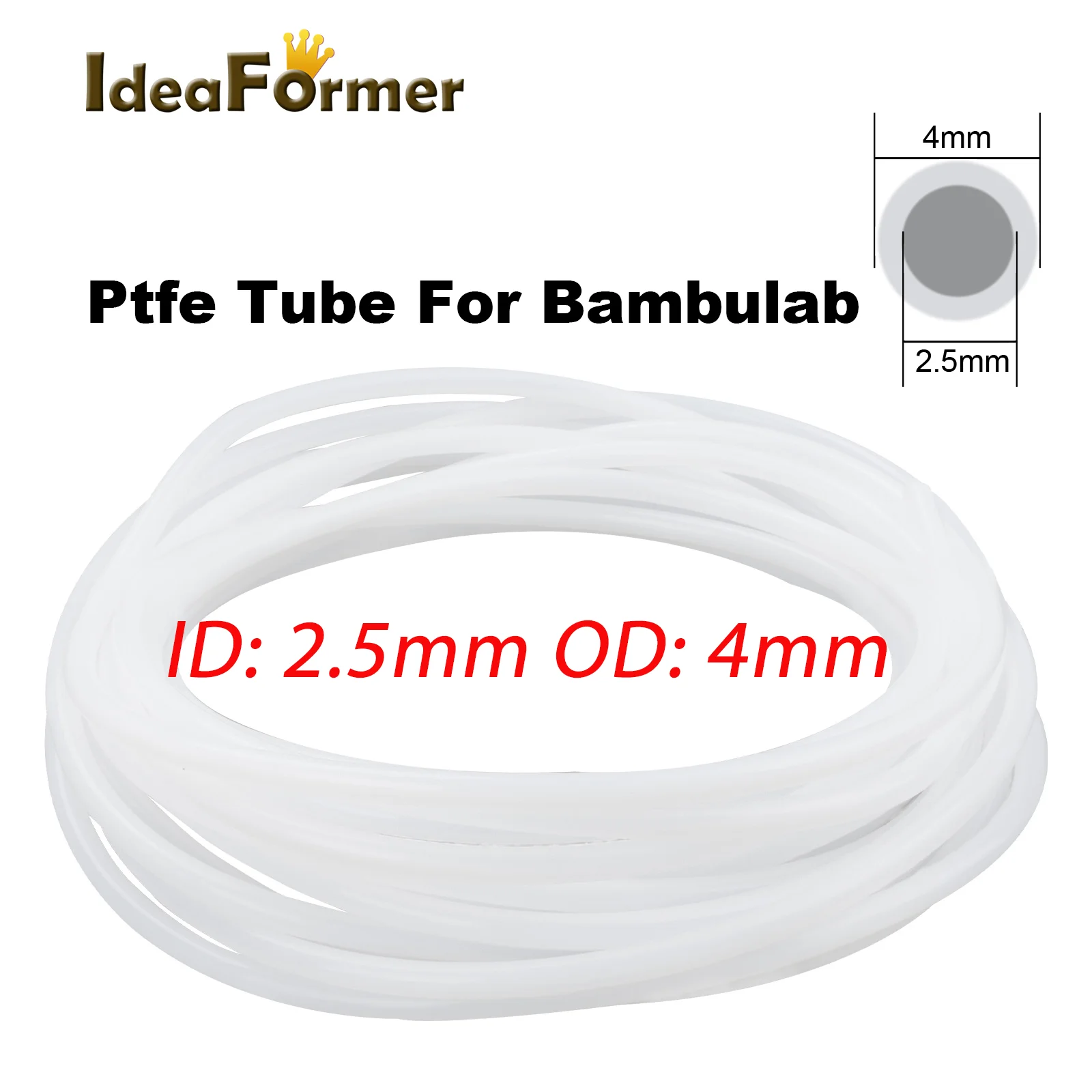 Bambu Lab Ptfe Tube 2 5mm 4mm P1P AMS A1 Mini 3D Printer Bambulabs Teflonto Pipe 1.75mm Bambulab Ptfe Tube 5/10M White AMS LITE
Bambu Lab Ptfe Tube 2 5mm 4mm P1P AMS A1 Mini 3D Printer Bambulabs Teflonto Pipe 1.75mm Bambulab Ptfe Tube 5/10M White AMS LITE