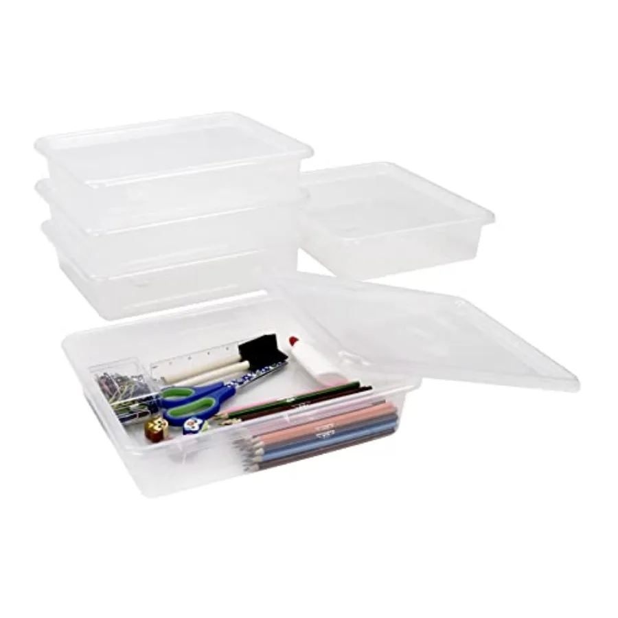 Letter Size Deep Storage Tray Organizer Bin for Classroom, Office and Home, Transparent, 5-Pack
Letter Size Deep Storage Tray Organizer Bin for Classroom, Office and Home, Transparent, 5-Pack