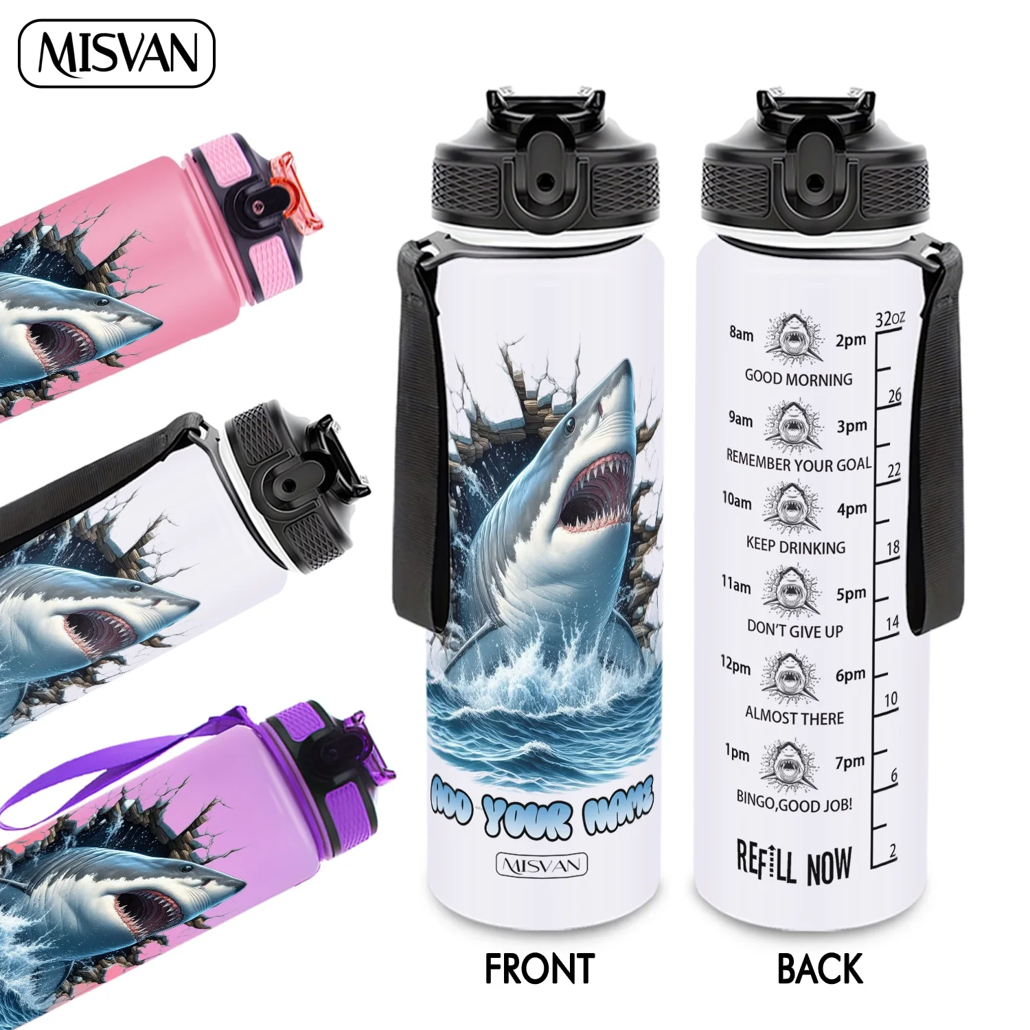 1PC,Customization Name 32oz Water Bottle,Personalized Great White Shark Print,Encourage Daily Hydration,for Gym Outdoor Cycling
1PC,Customization Name 32oz Water Bottle,Personalized Great White Shark Print,Encourage Daily Hydration,for Gym Outdoor Cycling