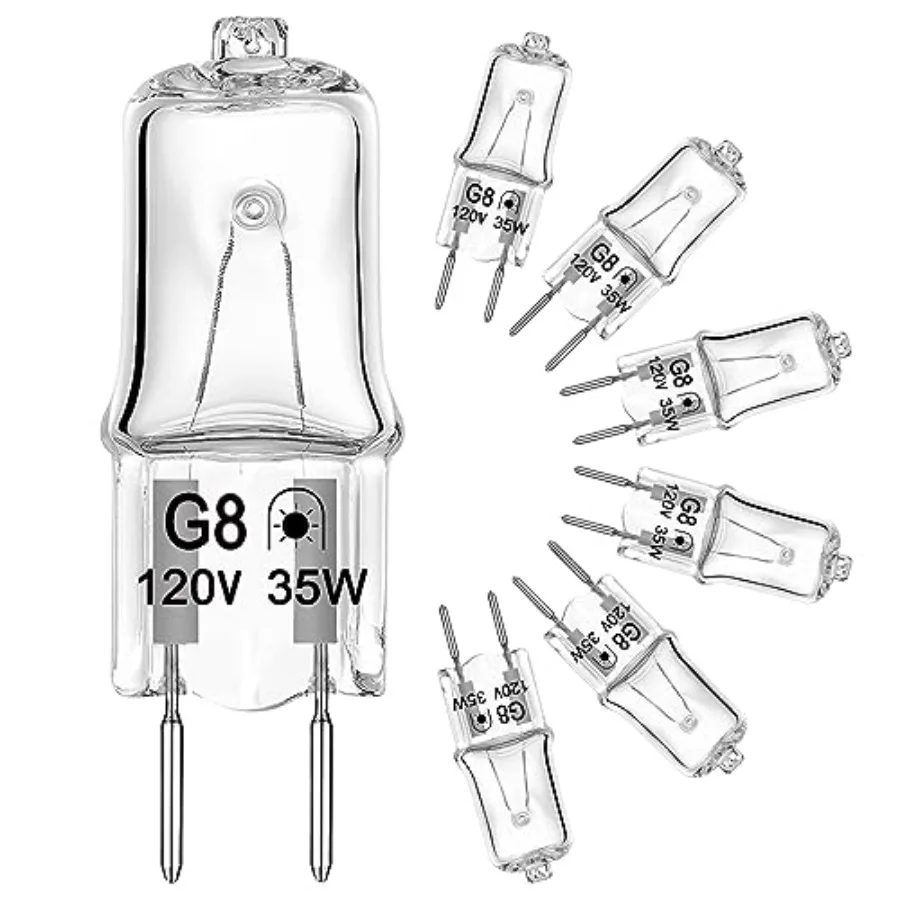 G8 Halogen Bulb 35W 120V T4 JCD Type G8 Base Bi-Pin Xenon Light Bulbs, Dimmable with Long Lasting Lifespan, G8 Halogen Light Bu
G8 Halogen Bulb 35W 120V T4 JCD Type G8 Base Bi-Pin Xenon Light Bulbs, Dimmable with Long Lasting Lifespan, G8 Halogen Light Bu