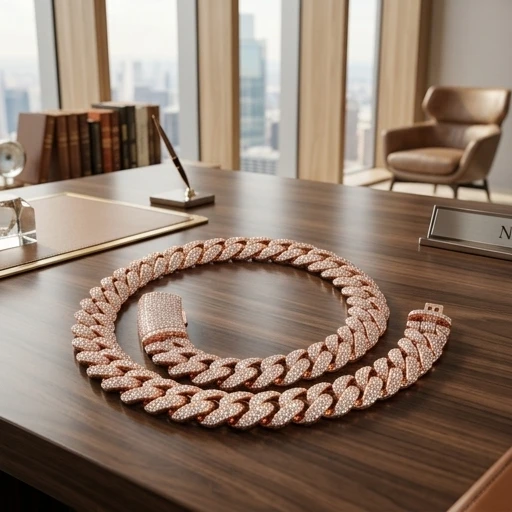 ESKEEM Luxury Curved Flip Buckle 22MM Iced Out Cuban Chain Rose Gold Plated Zircon Diamond Necklace Hip Hop Jewelry
ESKEEM Luxury Curved Flip Buckle 22MM Iced Out Cuban Chain Rose Gold Plated Zircon Diamond Necklace Hip Hop Jewelry