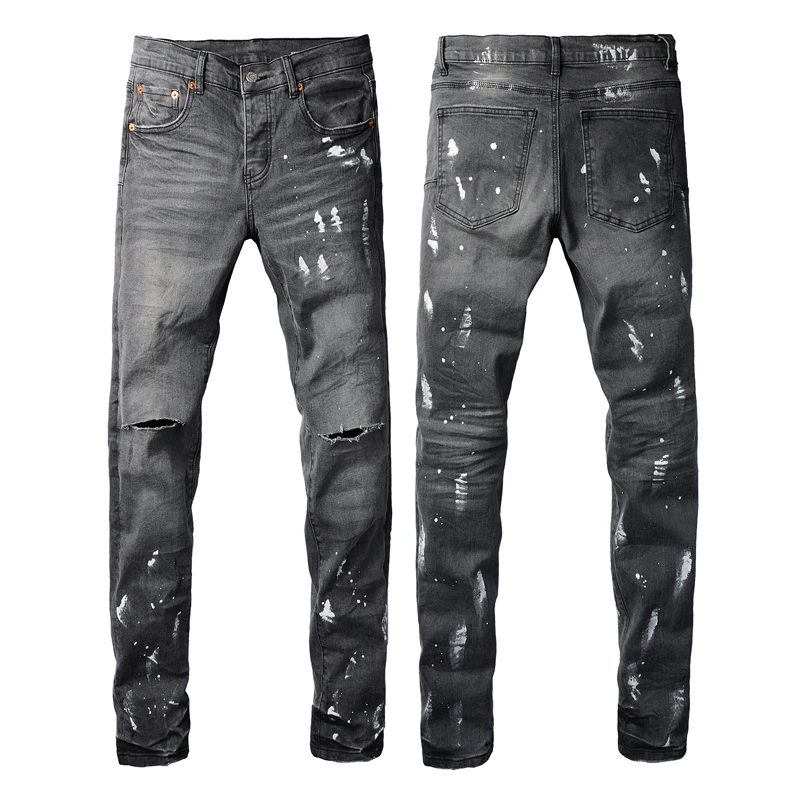 Dark Grey Knee Ripped Jeans American Trend Brand Men's Street Casual Straight-leg Jeans Summer Fashion New Pencil Denim Trousers
Dark Grey Knee Ripped Jeans American Trend Brand Men's Street Casual Straight-leg Jeans Summer Fashion New Pencil Denim Trousers