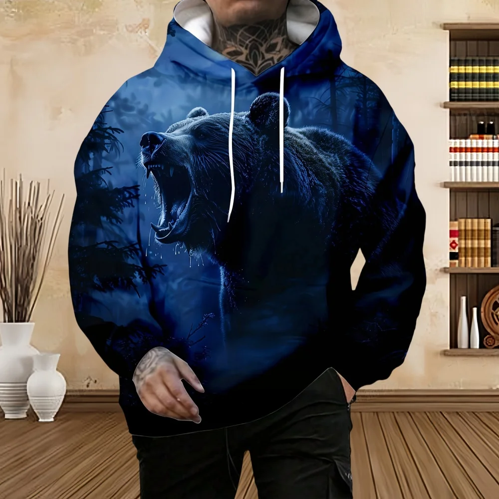 Men's Sports hooded sweatshirt Plus size Brown Bear, Casual hooded sweatshirt, quick dry race wear, design, fun approach, new
Men's Sports hooded sweatshirt Plus size Brown Bear, Casual hooded sweatshirt, quick dry race wear, design, fun approach, new