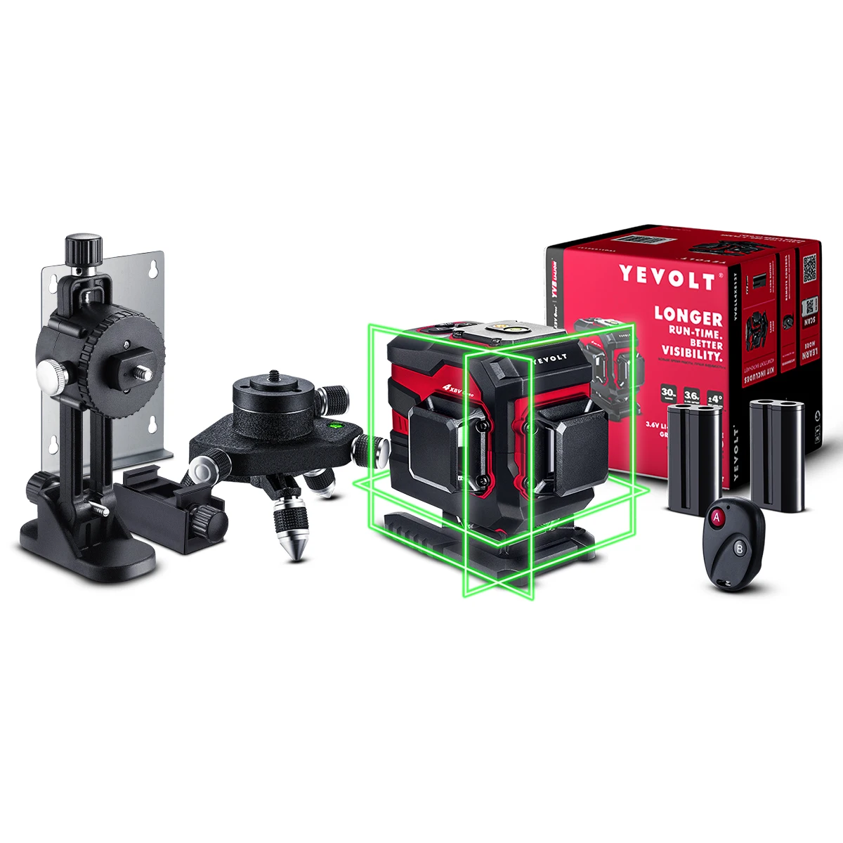 YEVOLT YVGLL4XS12T 3D 360°12-Line Site Laser Level QuikTilt Self-Leveling Epoxy Floor Alignment High-Accuracy 30m Range
YEVOLT YVGLL4XS12T 3D 360°12-Line Site Laser Level QuikTilt Self-Leveling Epoxy Floor Alignment High-Accuracy 30m Range