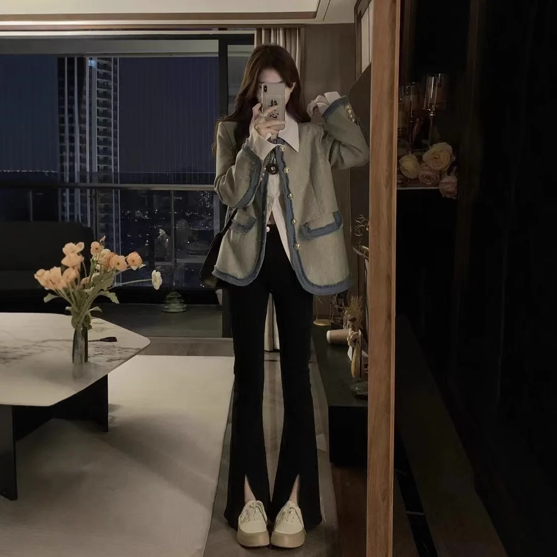 Твидовый жакет с воротником, короткий рукав, женский, весна-осень, с регулируемым поясом, высококачественная подкладка из канваса, демисезонный, средней длины, регулируемый
Твидовый жакет с воротником, короткий рукав, женский, весна-осень, с регулируемым поясом, высококачественная подкладка из канваса, демисезонный, средней длины, регулируемый