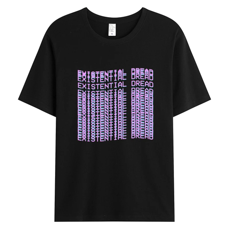 Existential Dread Vaporwave Streetwear Tee Shirt Men's Cotton Fabric Novelty Designer Pattern T-shirts Printing Clothing
Existential Dread Vaporwave Streetwear Tee Shirt Men's Cotton Fabric Novelty Designer Pattern T-shirts Printing Clothing