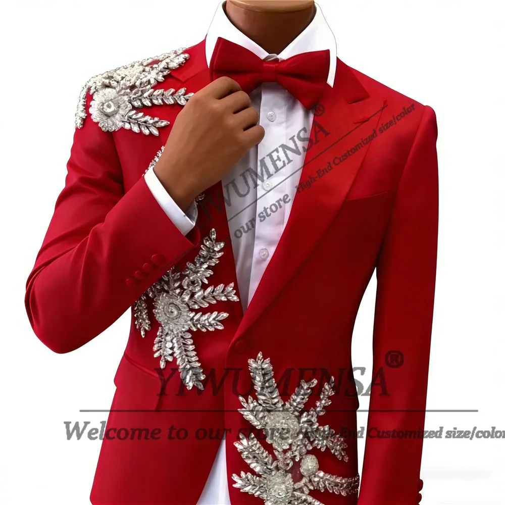 Man Fashion Jewelry Stones Suit Attire For Wedding Single Breasted Jacket Pants 2 Pieces Sets Groom Tuxedos Costumes Hommes 2026
Man Fashion Jewelry Stones Suit Attire For Wedding Single Breasted Jacket Pants 2 Pieces Sets Groom Tuxedos Costumes Hommes 2026