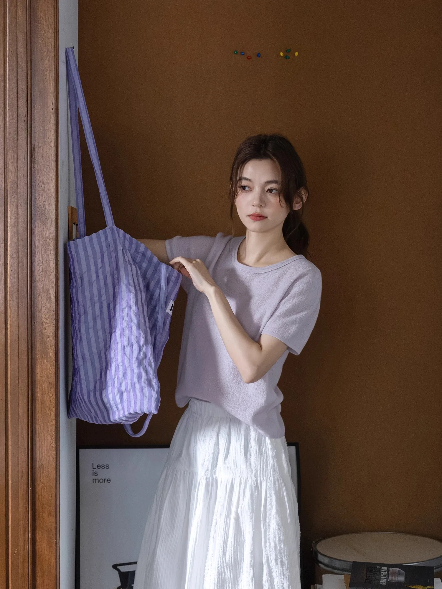 Cabri Blue Full Wool Purple Knitted Short Sleeve Women's Summer Short Style Versatile Blue Top Soft Woolen Knitwear
Cabri Blue Full Wool Purple Knitted Short Sleeve Women's Summer Short Style Versatile Blue Top Soft Woolen Knitwear