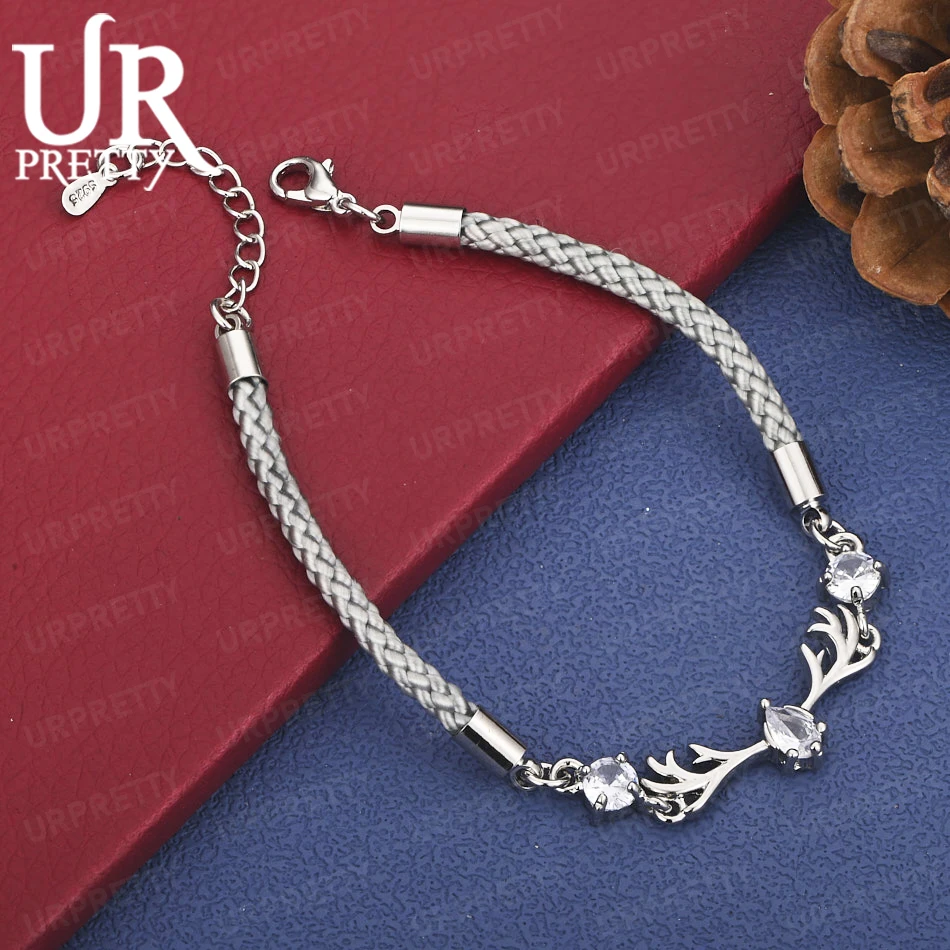 925 Sterling Silver AAA Zircon Charm Silver Black Chain Bracelet Women Men Birthday Party Wedding Gift Fashion Jewelry
925 Sterling Silver AAA Zircon Charm Silver Black Chain Bracelet Women Men Birthday Party Wedding Gift Fashion Jewelry