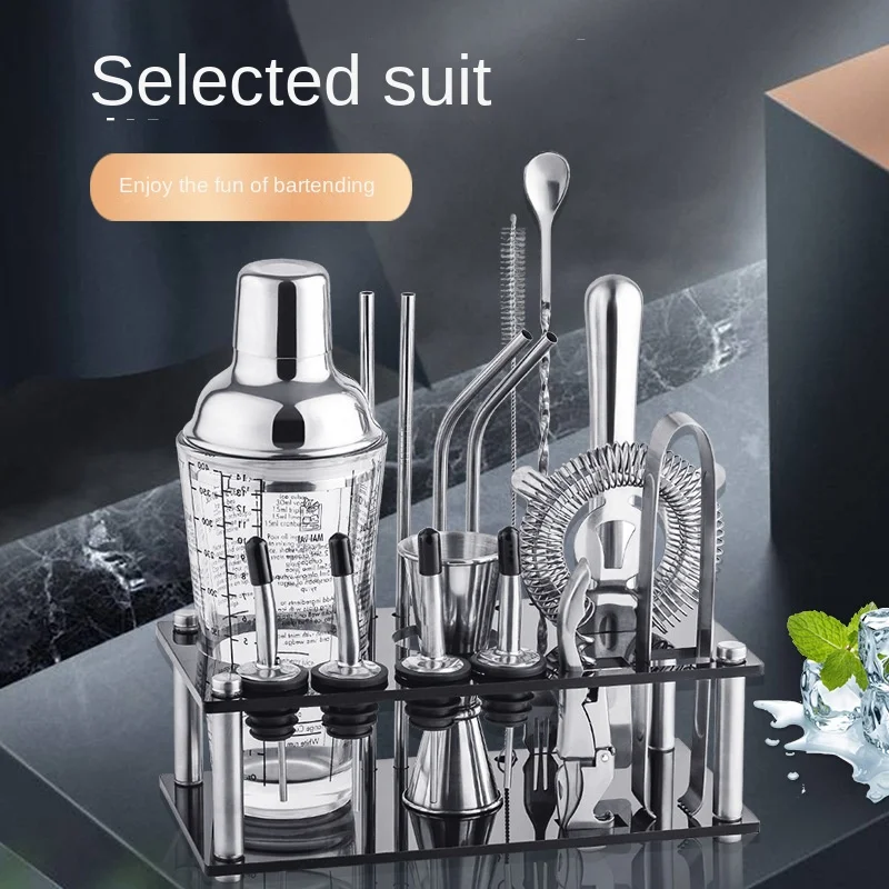 Bar cocktail tools complete set of stainless steel bartender set 
Bar cocktail tools complete set of stainless steel bartender set