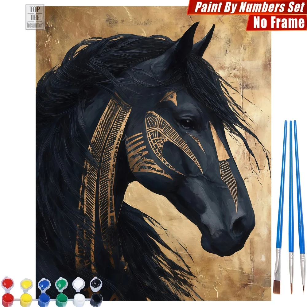 Black horse patterns DIY Digital Oil Paints Set - Intricate golden cracked Home Bedroom Decor New Year's Day Gift For Dad
Black horse patterns DIY Digital Oil Paints Set - Intricate golden cracked Home Bedroom Decor New Year's Day Gift For Dad