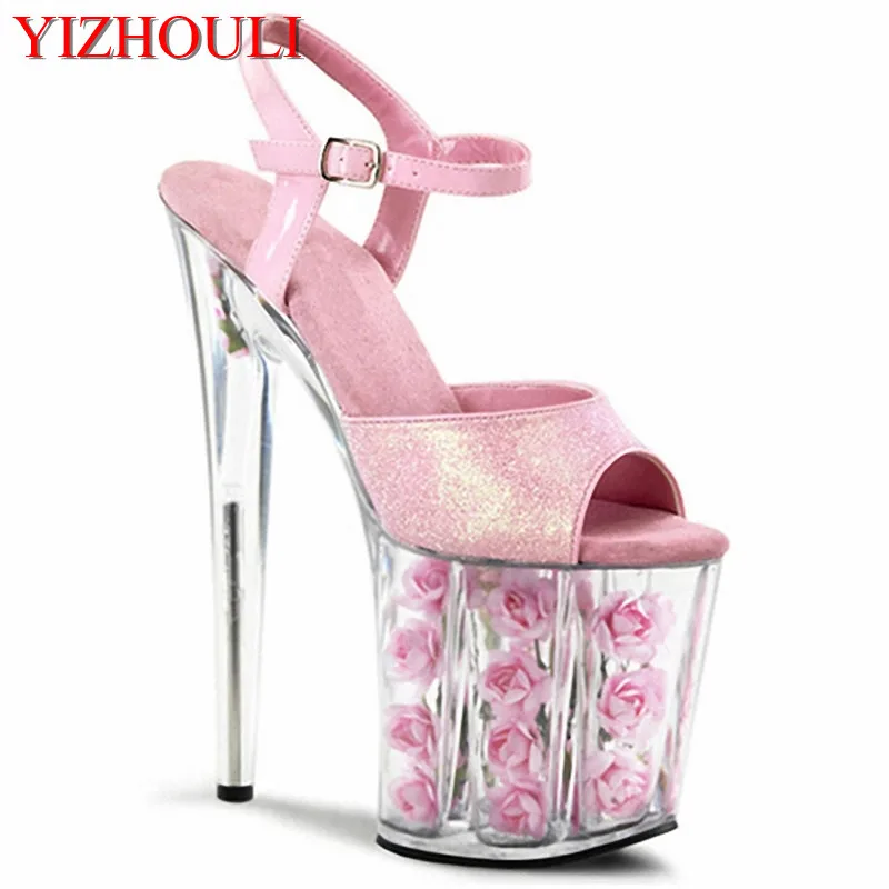 Gorgeous gold/silver glitter high heels 8 inch white flowers wedding shoes clear platform Crystal shoes 20cm party dress sandals
Gorgeous gold/silver glitter high heels 8 inch white flowers wedding shoes clear platform Crystal shoes 20cm party dress sandals