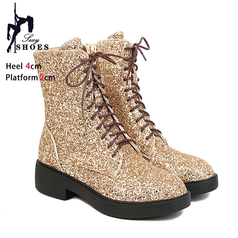 2024 New Casual Ankle Boots Side Zippy Shiny Sequin Dance Shoes Women 4CM Low Heel Round Toe Spring Autumn Boots Plus Size 43
2024 New Casual Ankle Boots Side Zippy Shiny Sequin Dance Shoes Women 4CM Low Heel Round Toe Spring Autumn Boots Plus Size 43