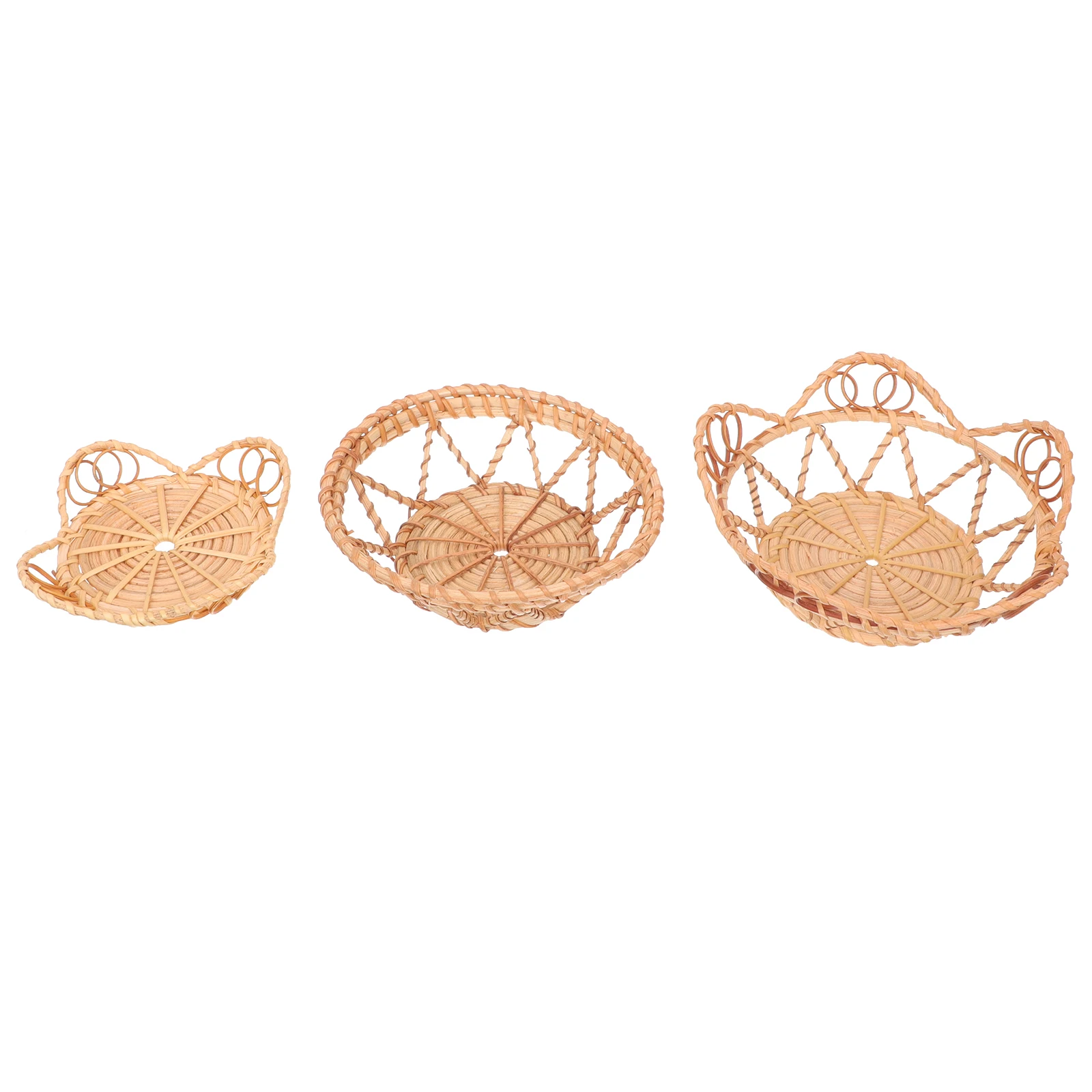3pcs Rattan Basket Hanging Wall Decor Woven Baskets Small Fruit Bowls Storage Home DIY Neutral Color Durability Craftsmanship
3pcs Rattan Basket Hanging Wall Decor Woven Baskets Small Fruit Bowls Storage Home DIY Neutral Color Durability Craftsmanship