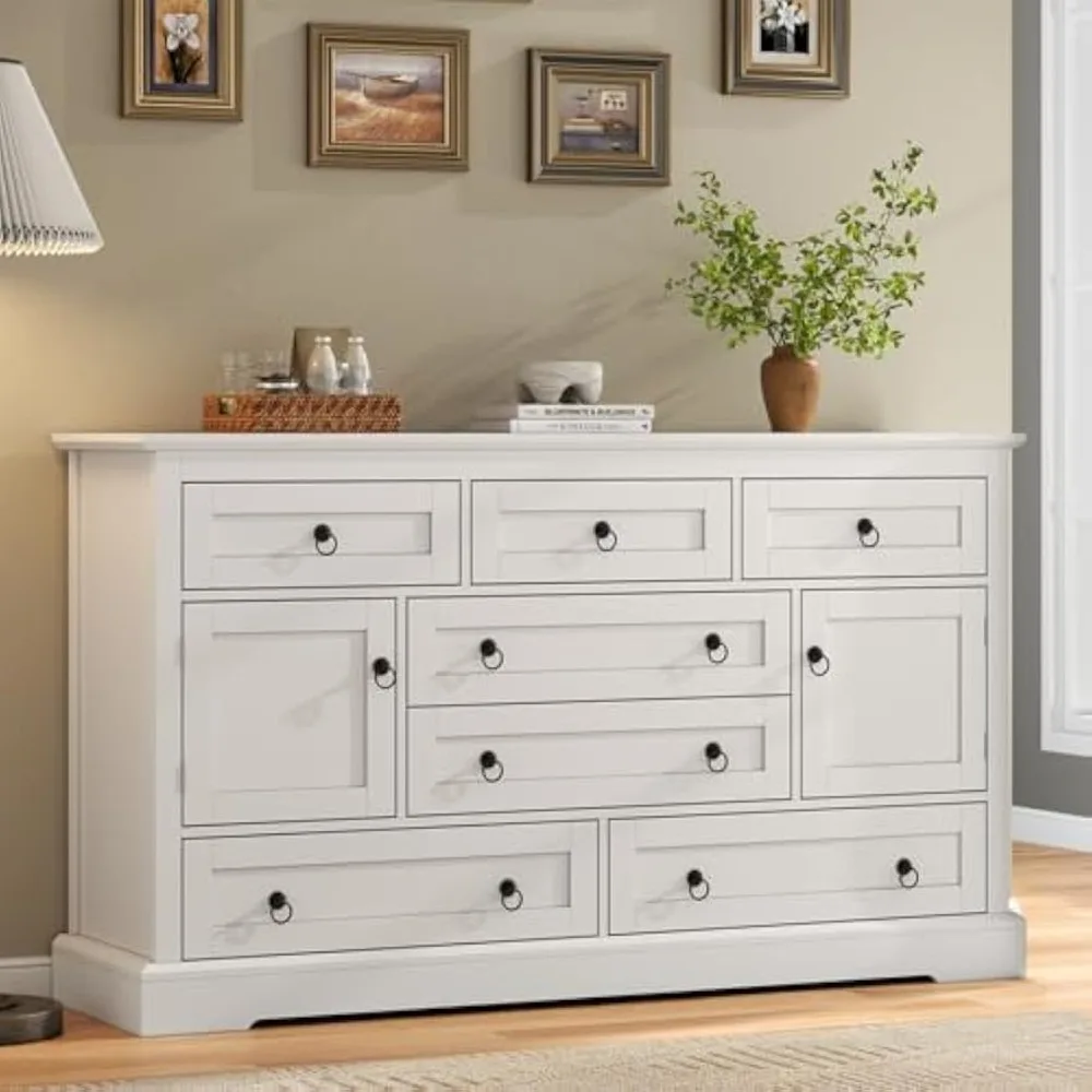 Farmhouse 7 Drawer Dresser for Bedroom, 52 Inch White Chest of Drawer Dresser with Doors, Storage Dressers Organizer Cabinet for
Farmhouse 7 Drawer Dresser for Bedroom, 52 Inch White Chest of Drawer Dresser with Doors, Storage Dressers Organizer Cabinet for