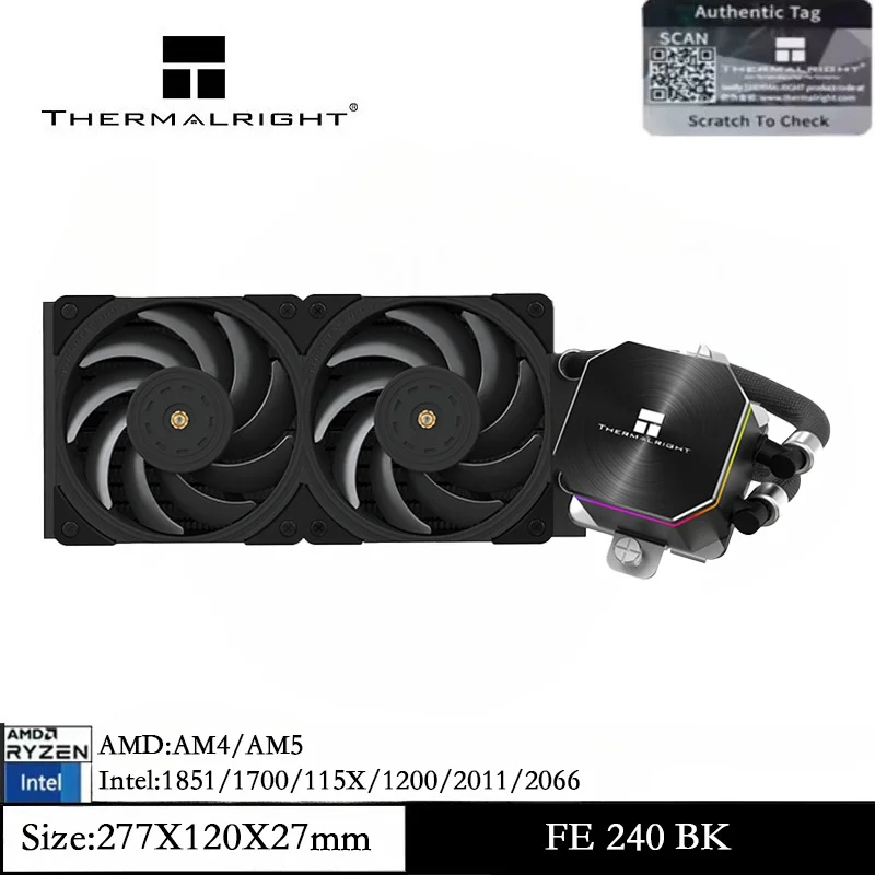 Thermalright Frozen Edge 240 Черный водяной кулер для процессора с вентилятором с ШИМ 120 мм Кулер для процессора AM4 AM5 Intel LGA1700/1851/115X/1200/2011
Thermalright Frozen Edge 240 Черный водяной кулер для процессора с вентилятором с ШИМ 120 мм Кулер для процессора AM4 AM5 Intel LGA1700/1851/115X/1200/2011