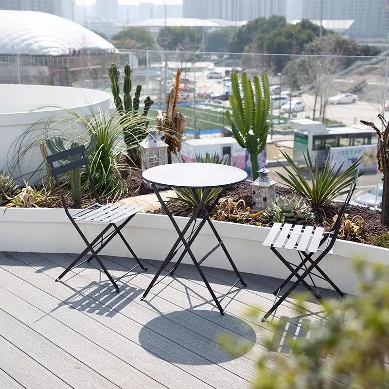 Balcony Small Coffee Table And Chair Set Three-piece Folding Outdoor Simple Modern Design Waterproof Garden Beach Metal
Balcony Small Coffee Table And Chair Set Three-piece Folding Outdoor Simple Modern Design Waterproof Garden Beach Metal