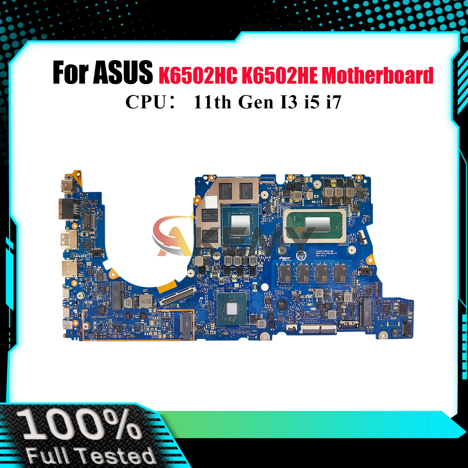 K6502HC Laptop Motherboard For ASUS TUF Gaming K6502HE K6502HC K6502H Mainboard With 11th Gen I3 i5 i7 CPU 100% tests fast ship
K6502HC Laptop Motherboard For ASUS TUF Gaming K6502HE K6502HC K6502H Mainboard With 11th Gen I3 i5 i7 CPU 100% tests fast ship