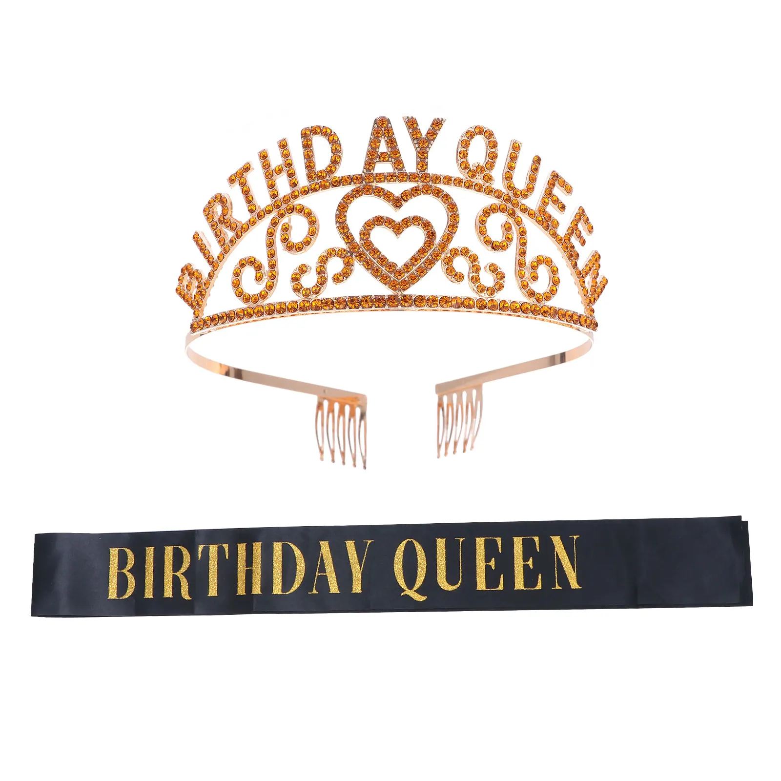 2 Pcs/set Crown Headband Birthday-themed Tiara Rhinestones Party Sash Alloy Letter Printing
2 Pcs/set Crown Headband Birthday-themed Tiara Rhinestones Party Sash Alloy Letter Printing